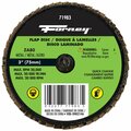 Forney Quick Change Flap Disc, 80 Grit, 3 in 71983